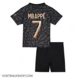 Paris Saint-Germain Kylian Mbappe #7 Derde tenue Kids 2023-24 Korte Mouw (+ Korte broeken)