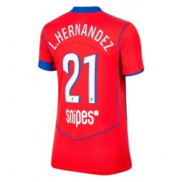 Paris Saint-Germain Lucas Hernandez #21 Derde tenue Dames 2025-26 Korte Mouw