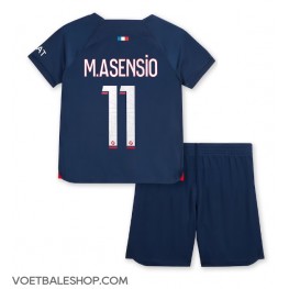 Paris Saint-Germain Marco Asensio #11 Thuis tenue Kids 2023-24 Korte Mouw (+ Korte broeken)