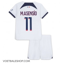 Paris Saint-Germain Marco Asensio #11 Uit tenue Kids 2023-24 Korte Mouw (+ Korte broeken)