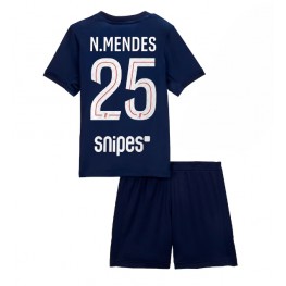 Paris Saint-Germain Nuno Mendes #25 Thuis tenue Kids 2025-26 Korte Mouw (+ Korte broeken) Paris Saint-Germain Nuno Mendes #25 Thuis tenue Kids 2025-26 Korte Mouw (+ Korte broeken)