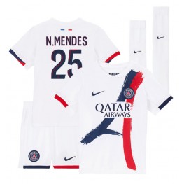 Paris Saint-Germain Nuno Mendes #25 Uit tenue Kids 2025-26 Korte Mouw (+ Korte broeken) Paris Saint-Germain Nuno Mendes #25 Uit tenue Kids 2025-26 Korte Mouw (+ Korte broeken)