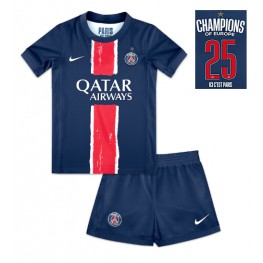 Paris Saint-Germain Thuis tenue Kids 2024-25 UCL Champions Korte Mouw (+ Korte broeken)