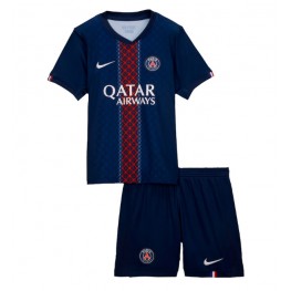 Paris Saint-Germain Thuis tenue Kids 2025-26 Korte Mouw (+ Korte broeken)
