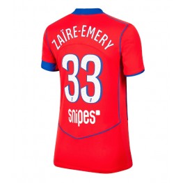 Paris Saint-Germain Warren Zaire-Emery #33 Derde tenue Dames 2025-26 Korte Mouw