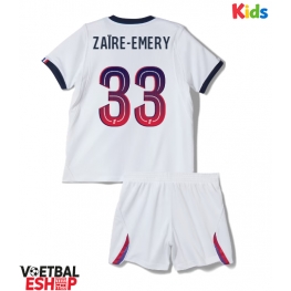 Paris Saint-Germain Warren Zaire-Emery #33 Uit tenue Kids 2026-27 Korte Mouw (+ Korte broeken)