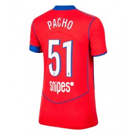 Paris Saint-Germain Willian Pacho #51 Derde tenue Dames 2025-26 Korte Mouw
