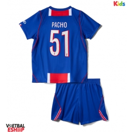 Paris Saint-Germain Willian Pacho #51 Thuis tenue Kids 2026-27 Korte Mouw (+ Korte broeken)