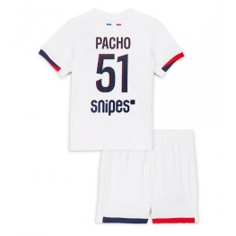 Paris Saint-Germain Willian Pacho #51 Uit tenue Kids 2025-26 Korte Mouw (+ Korte broeken)
