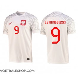 Polen Robert Lewandowski #9 Thuis tenue WK 2022 Korte Mouw