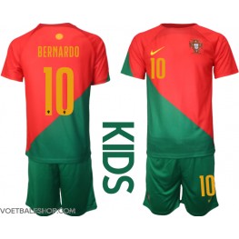 Portugal Bernardo Silva #10 Thuis tenue Kids WK 2022 Korte Mouw (+ Korte broeken)