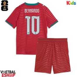Portugal Bernardo Silva #10 Thuis tenue Kids WK 2026 Korte Mouw (+ Korte broeken)