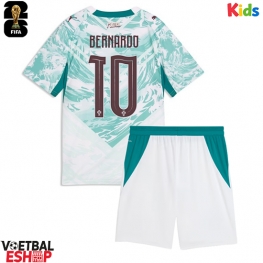 Portugal Bernardo Silva #10 Uit tenue Kids WK 2026 Korte Mouw (+ Korte broeken)