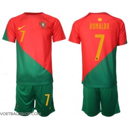 Portugal Cristiano Ronaldo #7 Thuis tenue Kids WK 2022 Korte Mouw (+ Korte broeken)