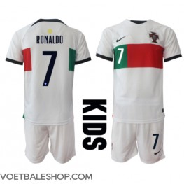 Portugal Cristiano Ronaldo #7 Uit tenue Kids WK 2022 Korte Mouw (+ Korte broeken)