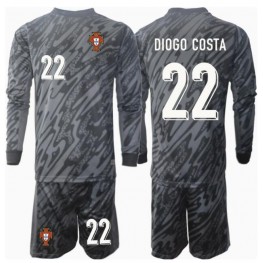 Portugal Diogo Costa #22 Keeper Uit tenue Kids EK 2024 Lange Mouw (+ Korte broeken)