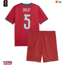 Portugal Diogo Dalot #5 Thuis tenue Kids WK 2026 Korte Mouw (+ Korte broeken)