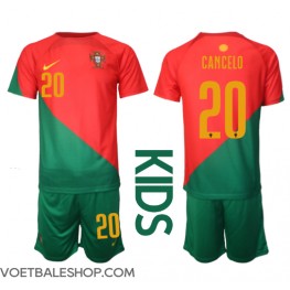 Portugal Joao Cancelo #20 Thuis tenue Kids WK 2022 Korte Mouw (+ Korte broeken)