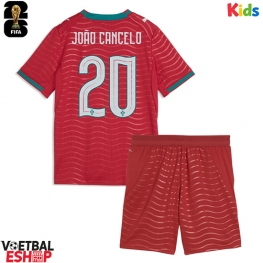 Portugal Joao Cancelo #20 Thuis tenue Kids WK 2026 Korte Mouw (+ Korte broeken)
