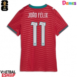 Portugal Joao Felix #11 Thuis tenue Dames WK 2026 Korte Mouw