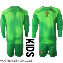 Portugal Keeper Thuis tenue Kids WK 2022 Lange Mouw (+ Korte broeken)