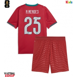 Portugal Nuno Mendes #25 Thuis tenue Kids WK 2026 Korte Mouw (+ Korte broeken)