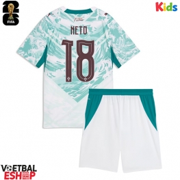Portugal Pedro Neto #18 Uit tenue Kids WK 2026 Korte Mouw (+ Korte broeken)