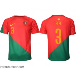 Portugal Pepe #3 Thuis tenue WK 2022 Korte Mouw