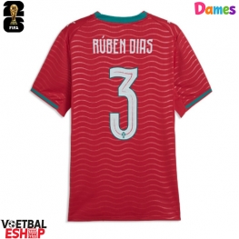 Portugal Ruben Dias #3 Thuis tenue Dames WK 2026 Korte Mouw