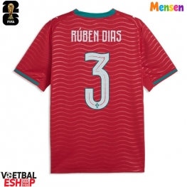 Portugal Ruben Dias #3 Thuis tenue WK 2026 Korte Mouw
