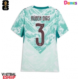 Portugal Ruben Dias #3 Uit tenue Dames WK 2026 Korte Mouw