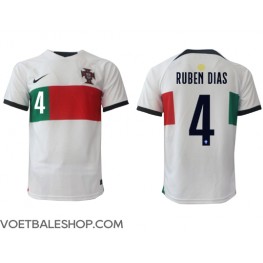 Portugal Ruben Dias #4 Uit tenue WK 2022 Korte Mouw