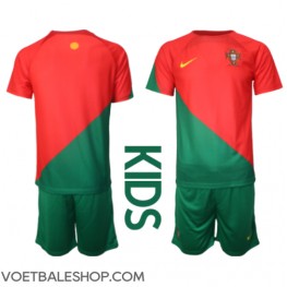 Portugal Thuis tenue Kids WK 2022 Korte Mouw (+ Korte broeken)