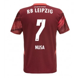 RB Leipzig Antonio Nusa #7 Uit tenue 2024-25 Korte Mouw