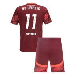 RB Leipzig Lois Openda #11 Uit tenue Kids 2024-25 Korte Mouw (+ Korte broeken)