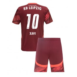 RB Leipzig Xavi Simons #10 Uit tenue Kids 2024-25 Korte Mouw (+ Korte broeken)