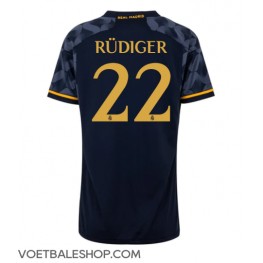 Real Madrid Antonio Rudiger #22 Uit tenue Dames 2023-24 Korte Mouw