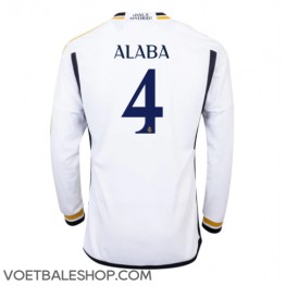Real Madrid David Alaba #4 Thuis tenue 2023-24 Lange Mouw