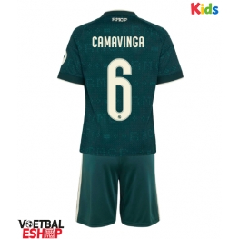 Real Madrid Eduardo Camavinga #6 Uit tenue Kids 2026-27 Korte Mouw (+ Korte broeken)