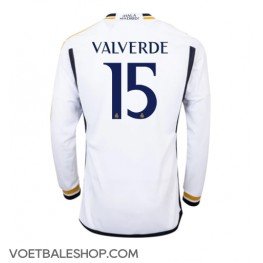 Real Madrid Federico Valverde #15 Thuis tenue 2023-24 Lange Mouw