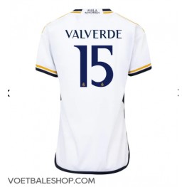Real Madrid Federico Valverde #15 Thuis tenue Dames 2023-24 Korte Mouw