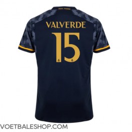 Real Madrid Federico Valverde #15 Uit tenue 2023-24 Korte Mouw