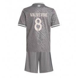 Real Madrid Federico Valverde #8 Derde tenue Kids 2024-25 Korte Mouw (+ Korte broeken)