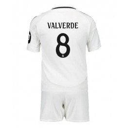 Real Madrid Federico Valverde #8 Thuis tenue Kids 2024-25 Korte Mouw (+ Korte broeken)