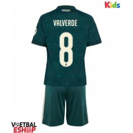 Real Madrid Federico Valverde #8 Uit tenue Kids 2026-27 Korte Mouw (+ Korte broeken)