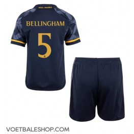 Real Madrid Jude Bellingham #5 Uit tenue Kids 2023-24 Korte Mouw (+ Korte broeken)