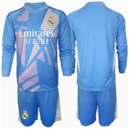 Real Madrid Keeper Thuis tenue Kids 2024-25 Lange Mouw (+ Korte broeken)
