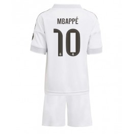Real Madrid Kylian Mbappe #10 Thuis tenue Kids 2025-26 Korte Mouw (+ Korte broeken)