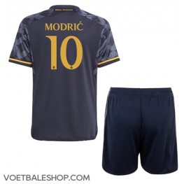 Real Madrid Luka Modric #10 Uit tenue Kids 2023-24 Korte Mouw (+ Korte broeken)