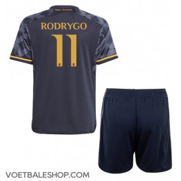 Real Madrid Rodrygo Goes #11 Uit tenue Kids 2023-24 Korte Mouw (+ Korte broeken)